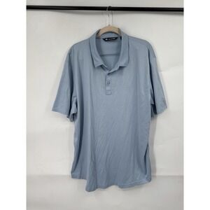Travis Mathew Polo Shirt Men XXL Blue Short Sleeve Golf Outdoor Preppy Casual